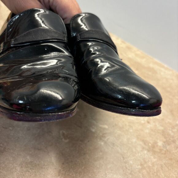 Florsheim Shoes Men 38 Penny Loafers Slip On Flats 449705 Black Patent Leather - Picture 10 of 10